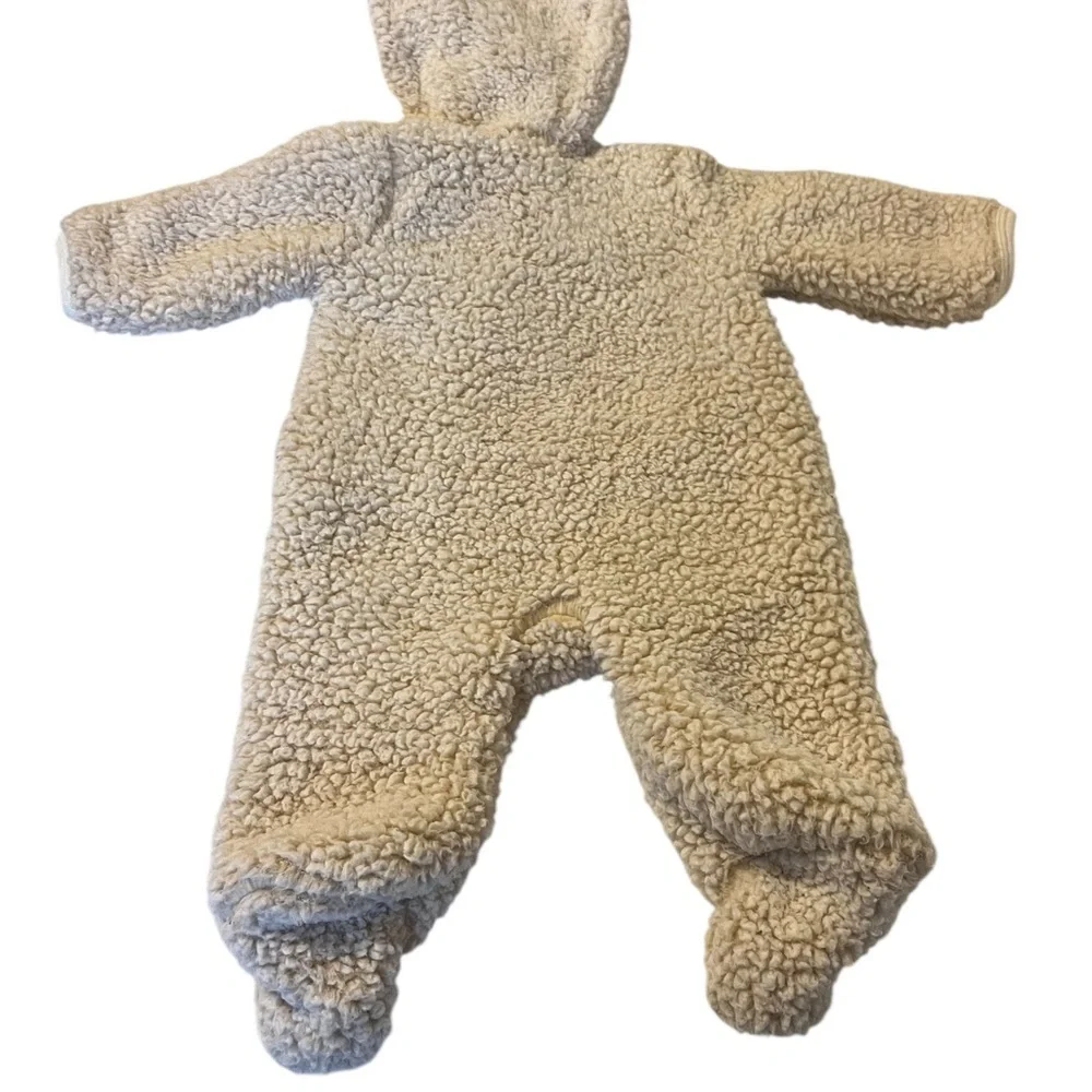 Minibean Baby Sherpa Fleece Hooded Bunting One-Piece | 3–6 Months | Lightweight